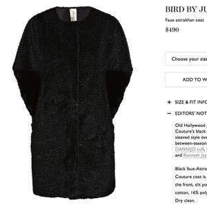 Bird by Juicy Couture Astrakhan Coat